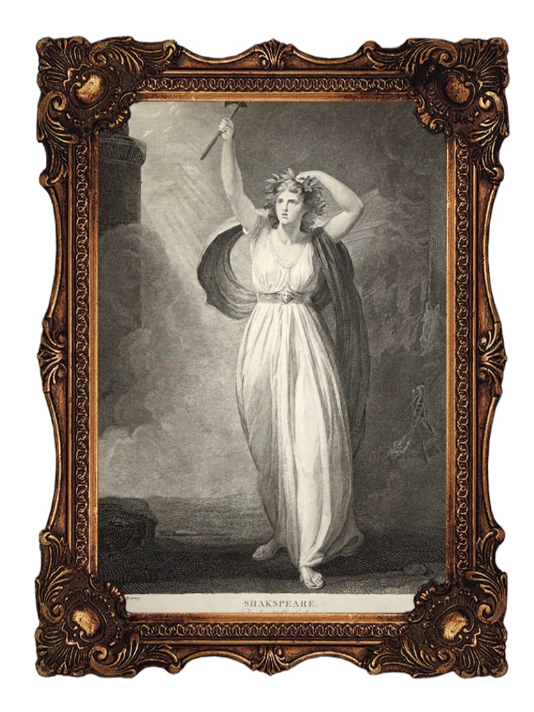Cassandra Raving - Shakespeare - Troilus and Cressida - 1795: Vintage print of "Cassandra Raving", a scene from William Shakespeare's Troilus and Cressida. Artist & Engraver: The scene was originally painted by George Romney and engraved by Francis Legat. Scene