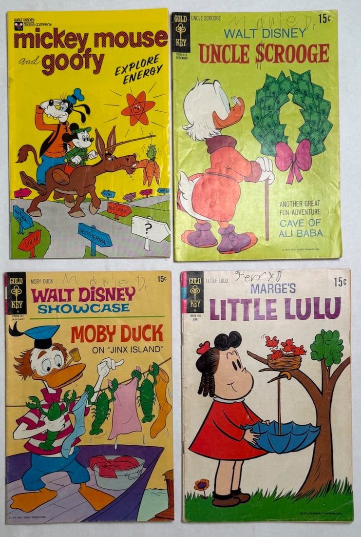 WALT DISNEY COMICS SET - MICKEY MOUSE AND GOOFY EXPLORE ENERGY: WALT DISNEY COMICS SET - MICKEY MOUSE AND GOOFY EXPLORE ENERGY ($10) - UNCLE SCROOGE, MOBY DUCK, LITTLE LULU
