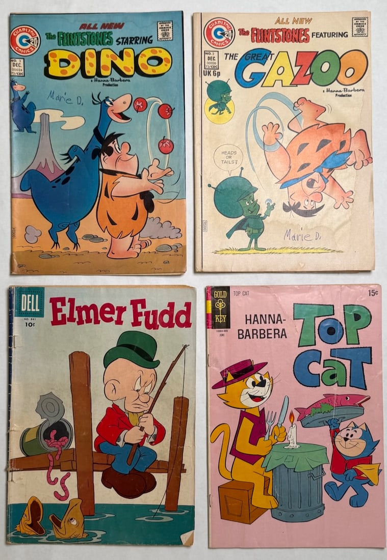 THE FLINTSTONES SET STARRING DINO, THE GREAT GAZOO: THE FLINTSTONES SET STARRING DINO, THE GREAT GAZOO. ELMER FUDD, TOP CAT HANNA-BARBERA (TEAR)