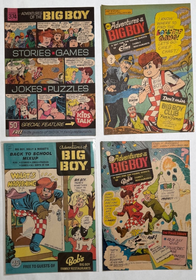ADVENTURES OF BIG BOY SET: ADVENTURES OF BIG BOY. Bob's Big Boy is a casual dining restaurant chain founded by Bob Wian in Southern California in 1936, originally named Bob's Pantry. The chain's signature product is the Big Boy