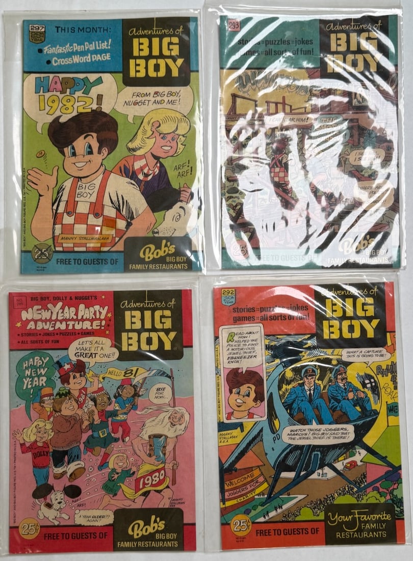 ADVENTURES OF BIG BOY SET: ADVENTURES OF BIG BOY. Bob's Big Boy is a casual dining restaurant chain founded by Bob Wian in Southern California in 1936, originally named Bob's Pantry. The chain's signature product is the Big Boy