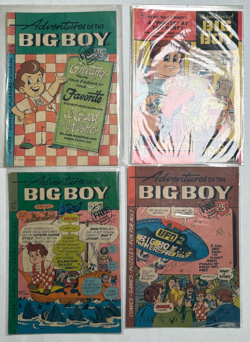 ADVENTURES OF BIG BOY SET: ADVENTURES OF BIG BOY. Bob's Big Boy is a casual dining restaurant chain founded by Bob Wian in Southern California in 1936, originally named Bob's Pantry. The chain's signature product is the Big Boy