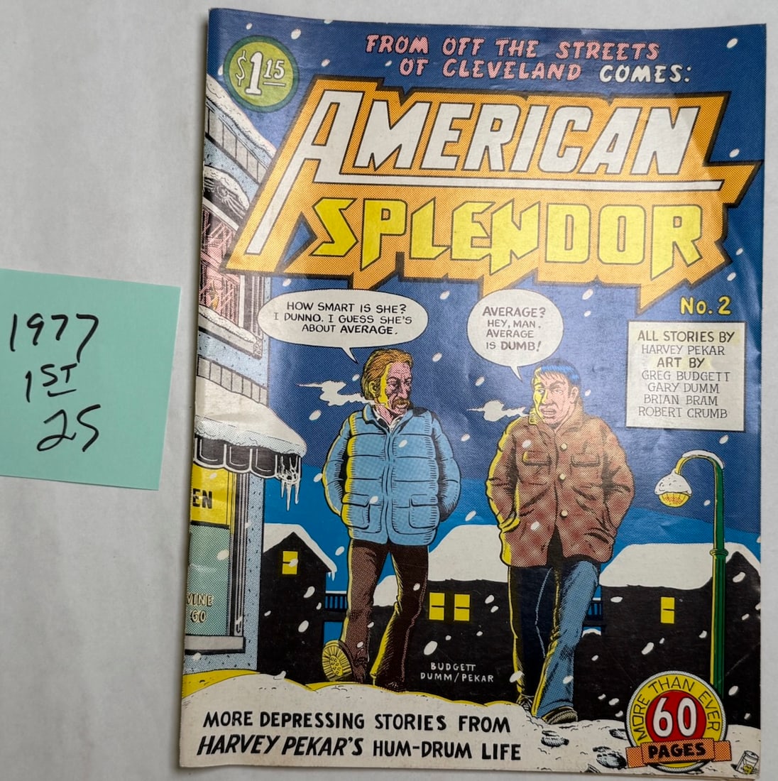 AMERICAN SPLENDOR #2 - 1977 - 1ST - HARVEY PEKAR: AMERICAN SPLENDOR #2 - 1977 - 1ST - HARVEY PEKAR