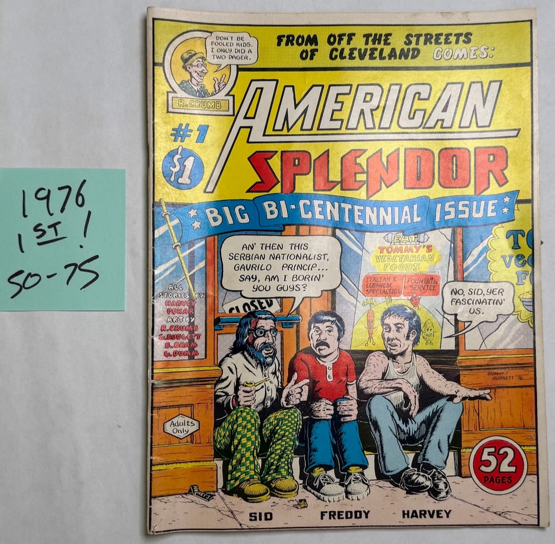 AMERICAN SPLENDOR #1 - 1976 - 1ST - HARVEY PEKAR: AMERICAN SPLENDOR #1 - 1976 - 1ST - HARVEY PEKAR
