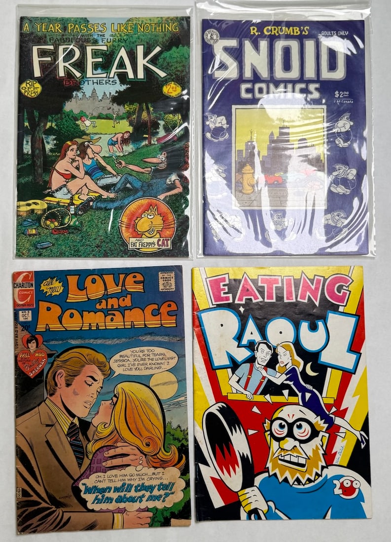 FREAK BROTHERS, SNOID, LOVE AND ROMANCE, EATING RAOUL (1 of 2)