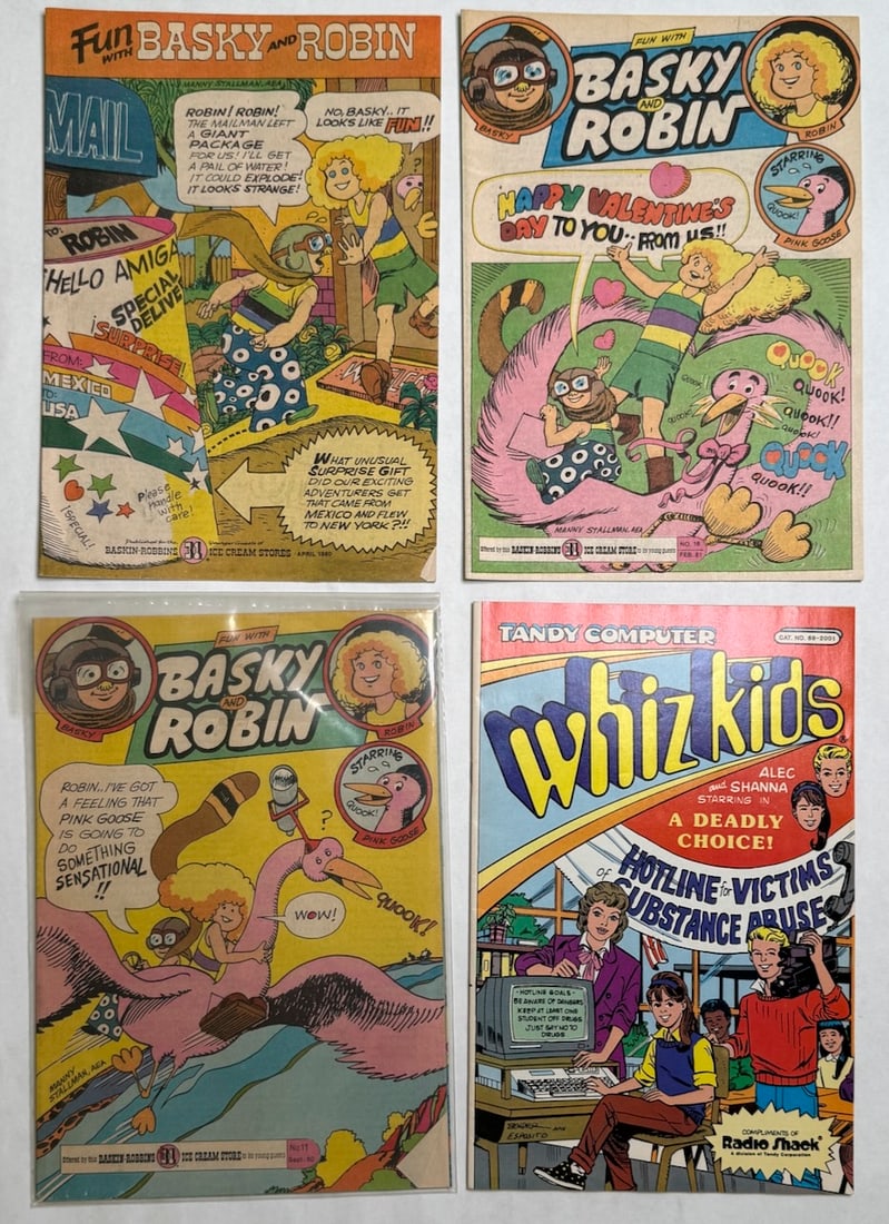 BASKY AND ROBIN, TANDY COMPUTER WHIZ KIDS: BASKY AND ROBIN ($4), TANDY COMPUTER WHIZ KIDS ($4)