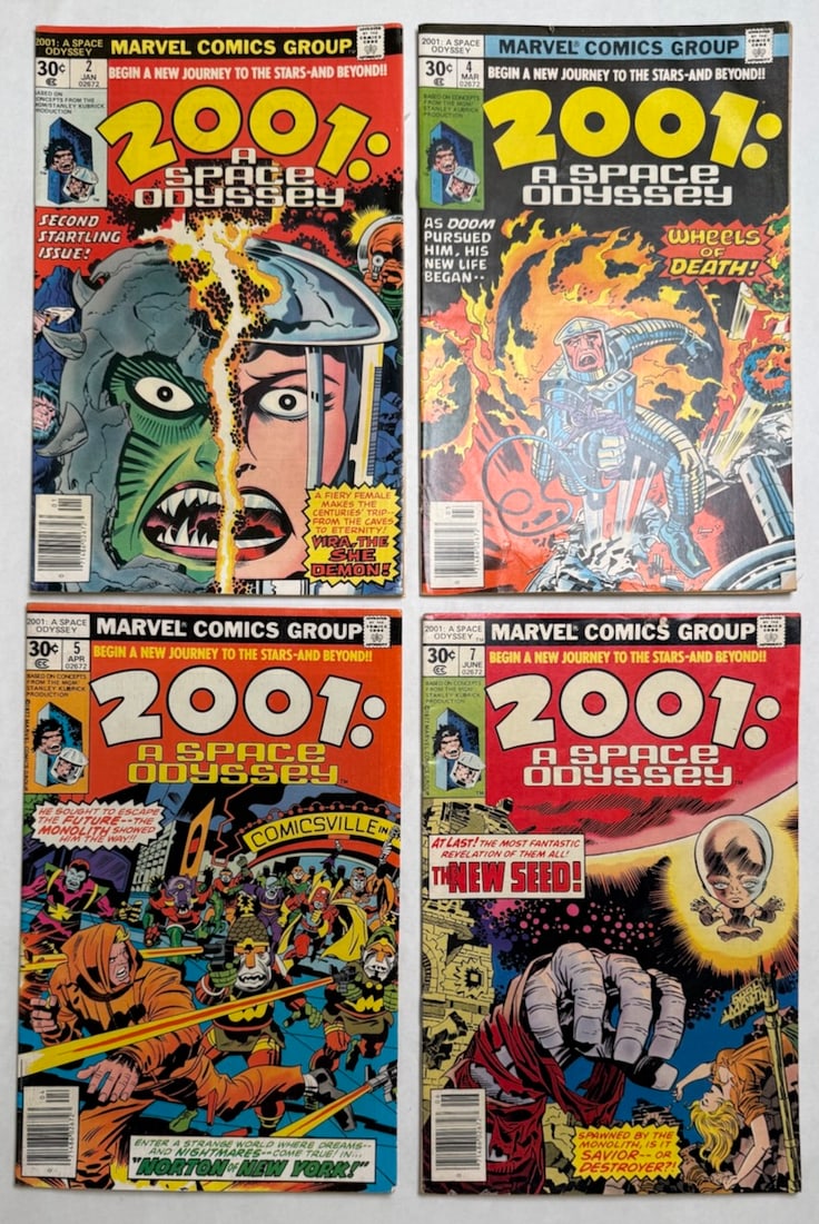 2001: A SPACE ODYSSEY #2, 4, 5, 7: 2001: A SPACE ODYSSEY #2, 4, 5, 7.