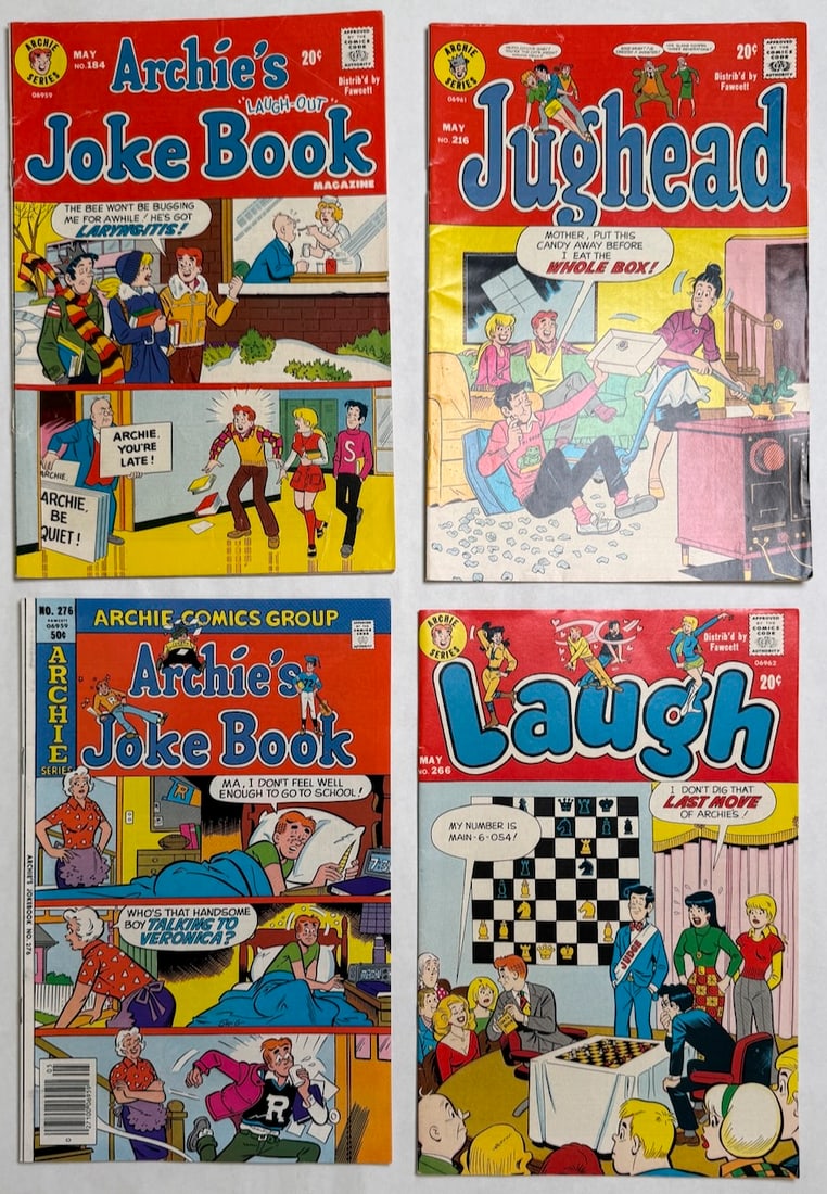 ARCHIE’S JOKE BOOK, JUGHEAD, LAUGH: ARCHIE’S JOKE BOOK, JUGHEAD, LAUGH