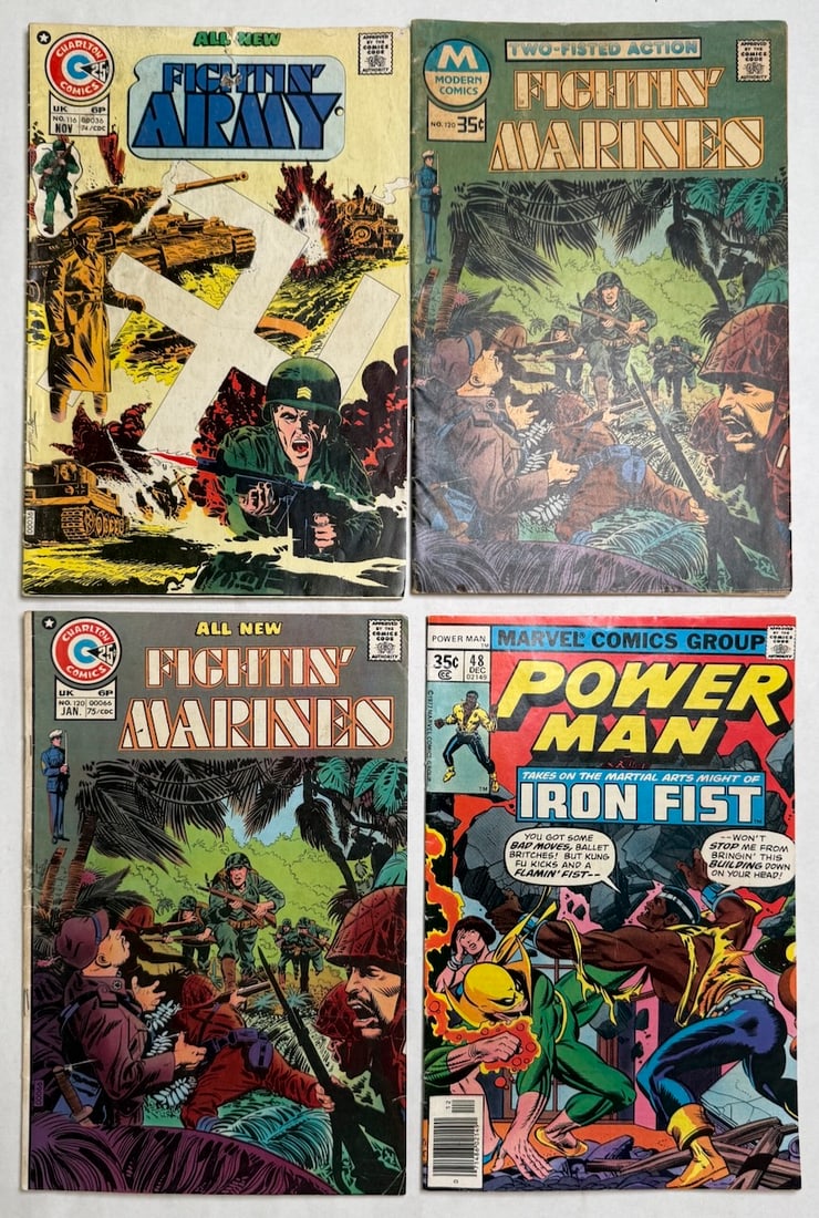 FIGHTIN ARMY, FIGHTIN MARINES, POWER MAN #48 - 1ST MEETING OF IRON FIST: FIGHTIN’ ARMY, FIGHTIN’ MARINES, POWER MAN #48 - 1ST MEETING OF IRON FIST ($15)