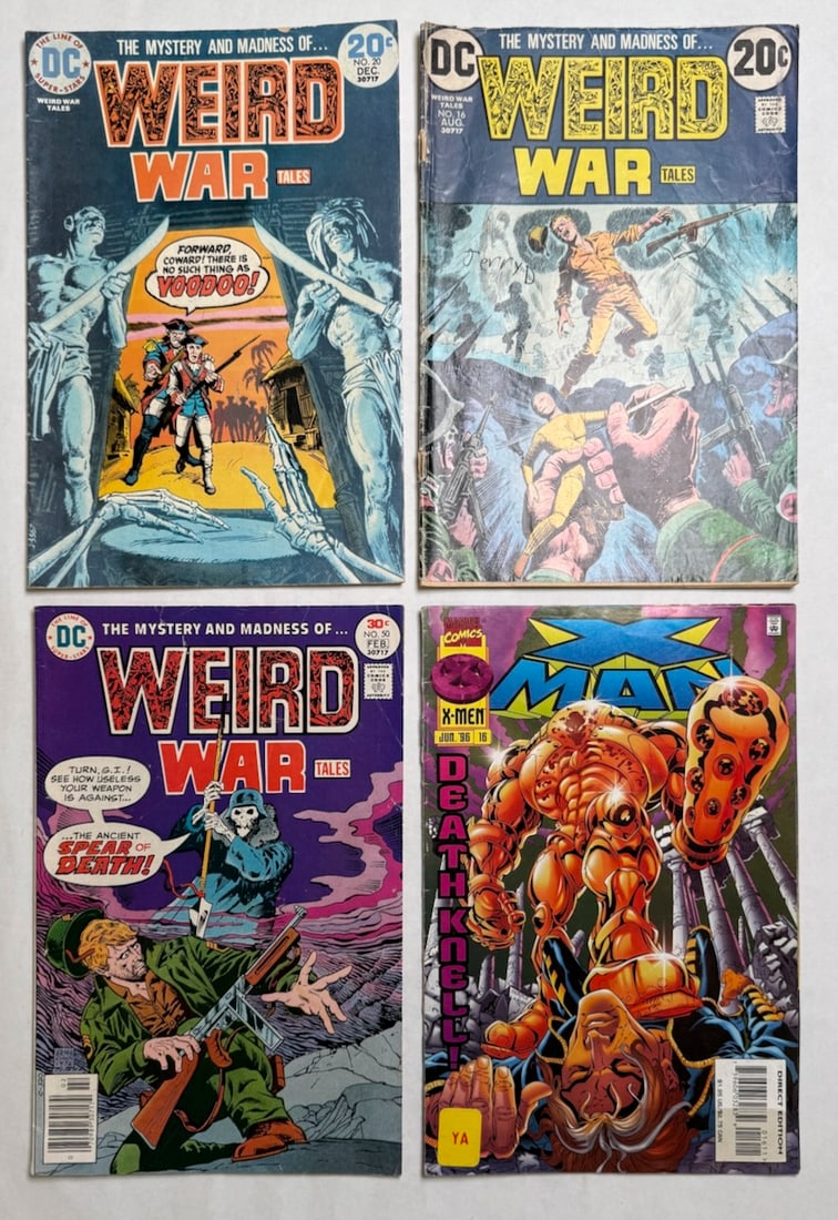 WEIRD WAR #20: WEIRD WAR #20 ($20), #16 ($15), #50 ($8), X MAN