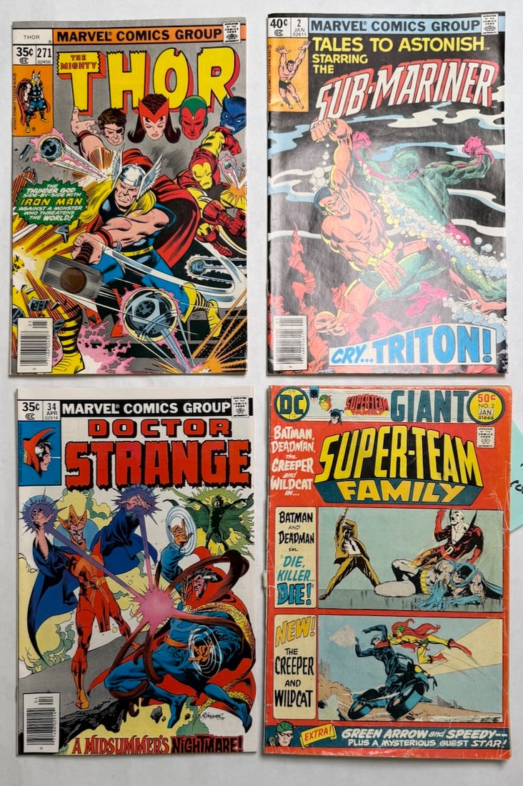 THOR, SUB-MARINER, DOCTOR STRANGE, SUPER-TEAM FAMILY: THOR, SUB-MARINER, DOCTOR STRANGE, SUPER-TEAM FAMILY WITH TORN COVER