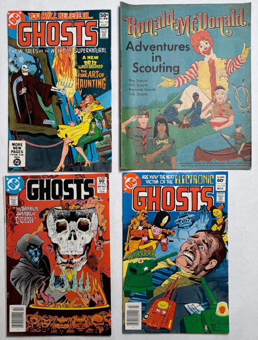 GHOSTS, RONALD MCDONALD ADVENTURES IN SCOUTING: GHOSTS, RONALD MCDONALD ADVENTURES IN SCOUTING ($10) WITH TORN BACK COVER