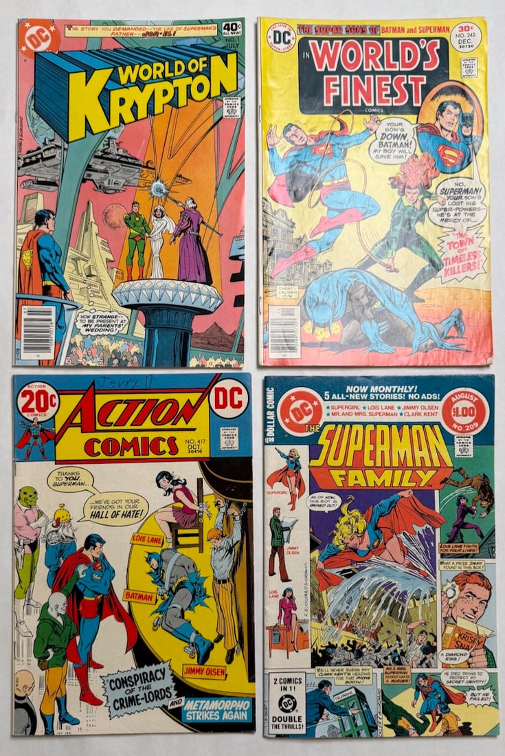 ACTION COMICS, WORLD OF KRYPTON, WORLD’S FINEST, SUPERMAN FAMILY: ACTION COMICS, WORLD OF KRYPTON, WORLD’S FINEST, SUPERMAN FAMILY