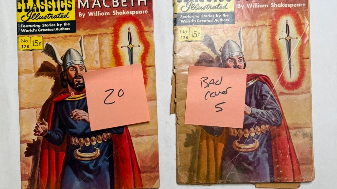 CLASSICS ILLUSTRATED #128 - MACBETH - BOTH VERSIONS - 2