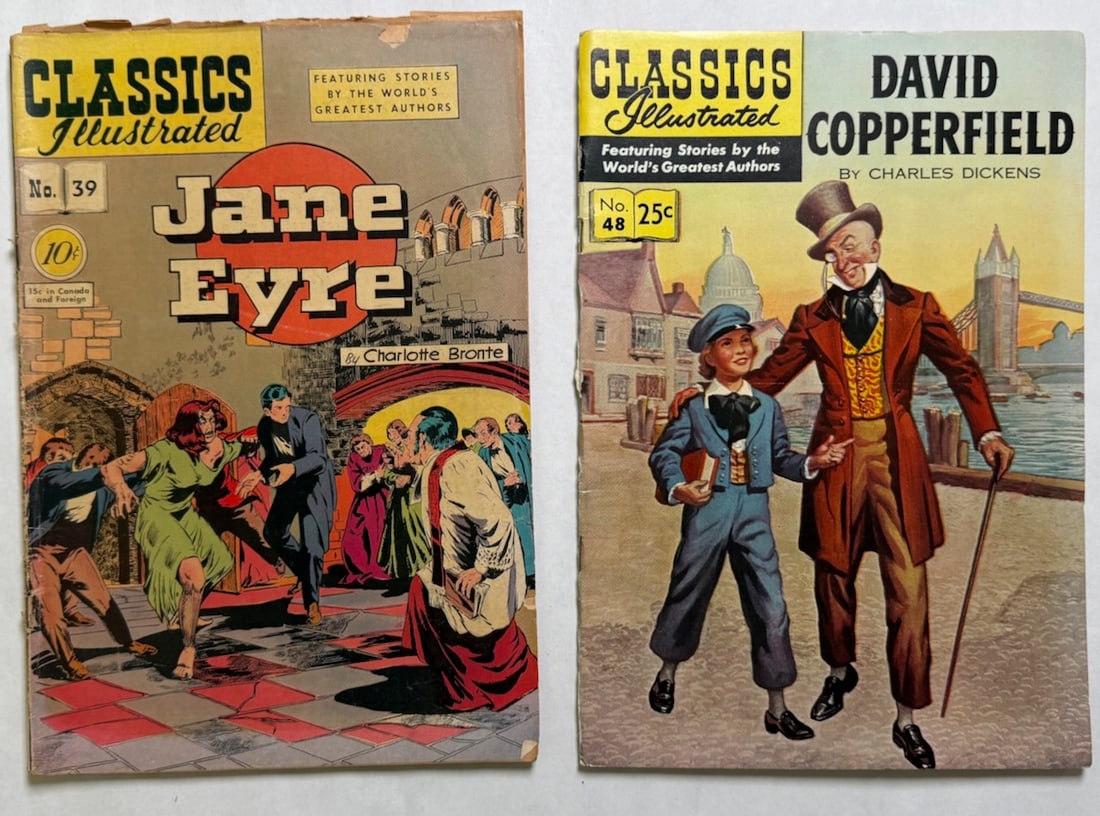 CLASSICS ILLUSTRATED #39 - JANE EYRE: CLASSICS ILLUSTRATED #39 - JANE EYRE, #48 DAVID COPPERFIELD