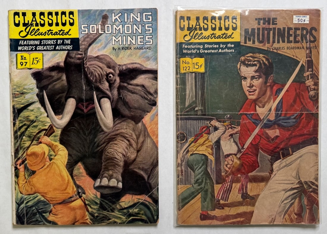 CLASSICS ILLUSTRATED #97 - KING SOLOMON’S MINE: CLASSICS ILLUSTRATED #97 - KING SOLOMON’S MINE, #122 THE MUTINEERS