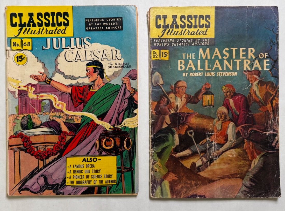 CLASSICS ILLUSTRATED #68 - JULIUS CAESAR: CLASSICS ILLUSTRATED #68 - JULIUS CAESAR, #82 THE MASTER OF BALLANTRAE