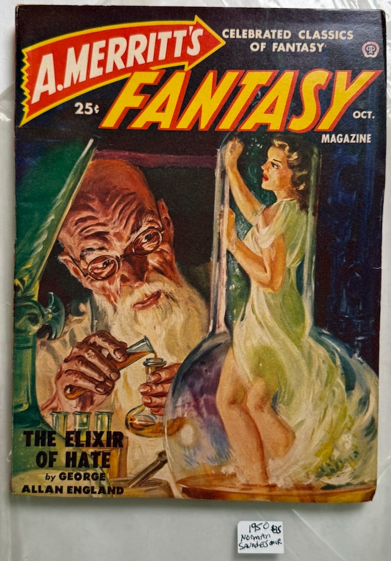 1950 A. MERRITT’S FANTASY PULP FICTION: 1950 A. MERRITT’S FANTASY PULP FICTION WITH NORMAN SAUNDERS COVER