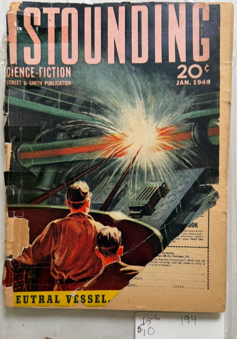 1940 ASTOUNDING SCIENCE FICTION: 1940 ASTOUNDING SCIENCE FICTION WITH POOR COVER