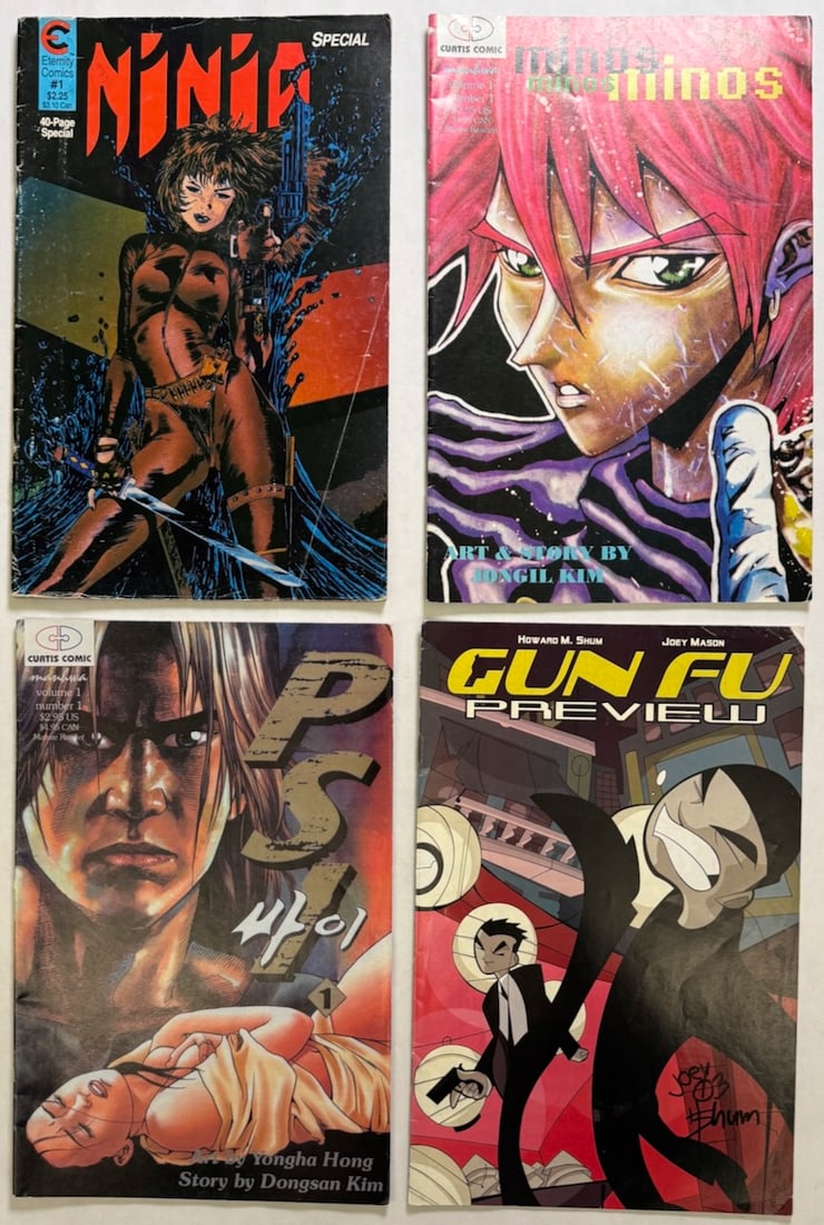 KUNG FU MARTIAL ARTS COMIC SET: KUNG FU MARTIAL ARTS COMIC SET WITH NINJA, MINOS, PSI, GUN FU