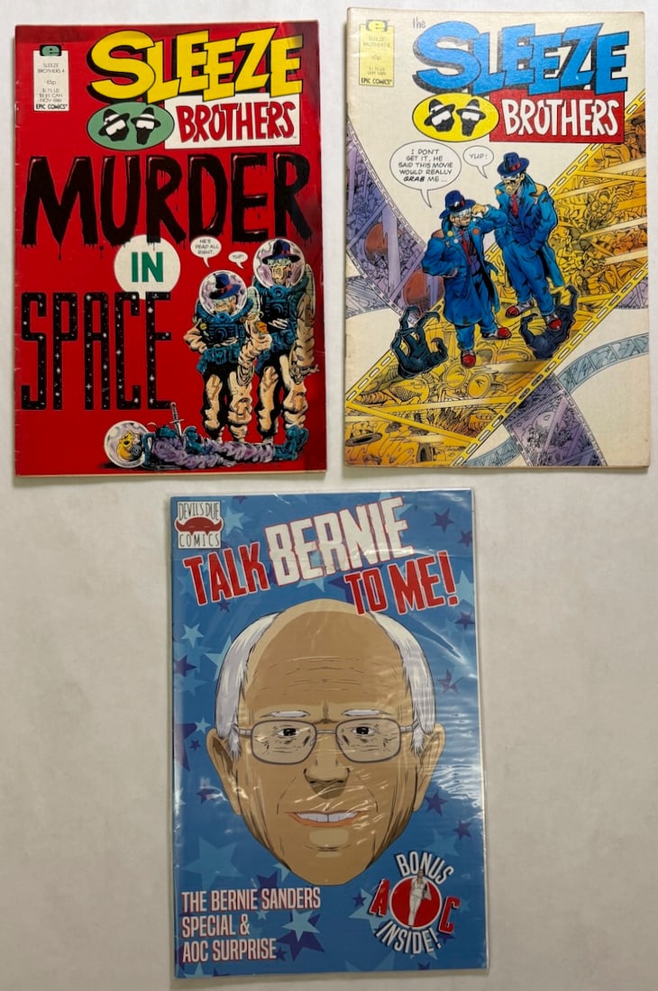 SLEEZE BROTHERS SET WITH BERNIE SANDERS COMIC: SLEEZE BROTHERS SET WITH BERNIE SANDERS COMIC