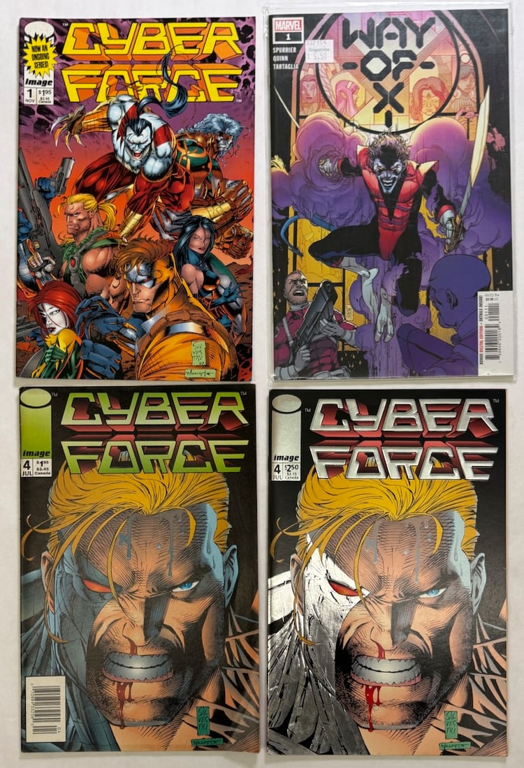 CYBERFORCE #1 AND BOTH VARIANTS OF #4 COVER: CYBERFORCE #1 AND BOTH VARIANTS OF #4 COVER