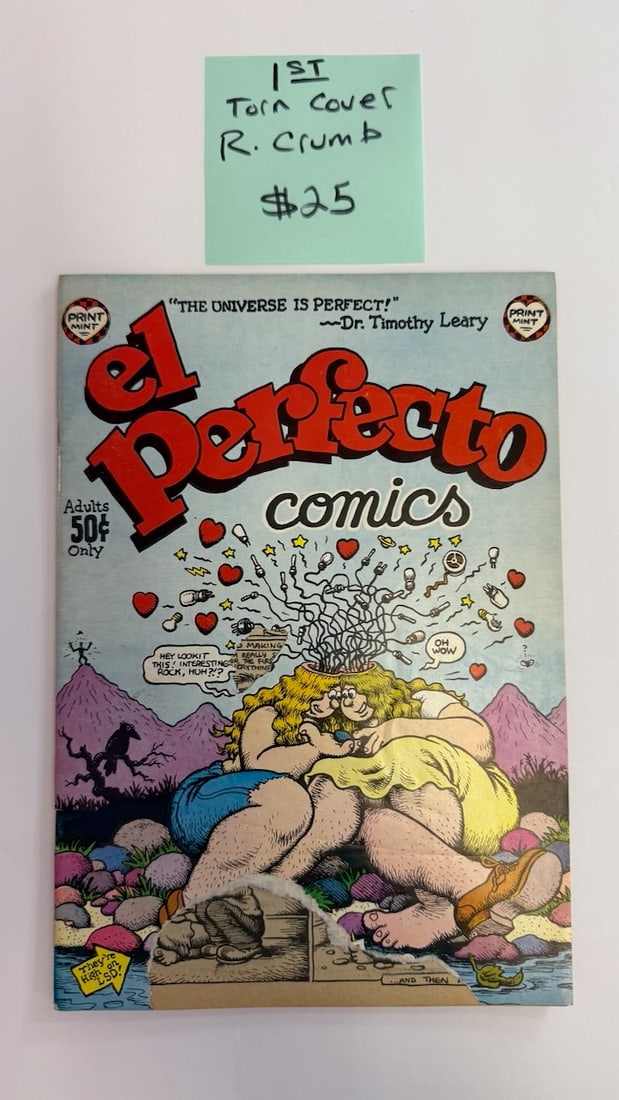 R. CRUMB EL PERFECTO COMICS #1: R. CRUMB EL PERFECTO COMICS #1. 1ST PRINTING. ADULT Underground Comix 1972. TORN COVER.