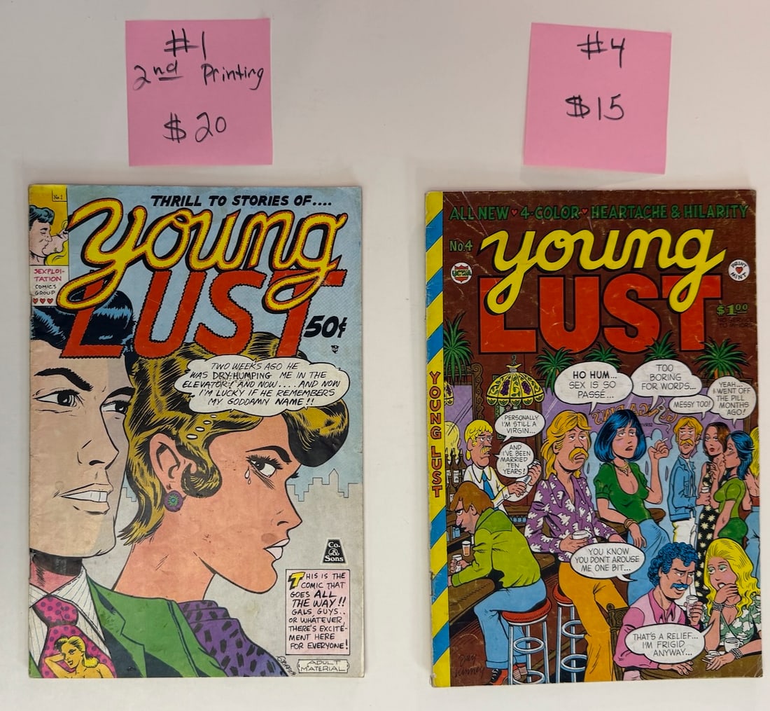 BILL GRIFFITH - YOUNG LUST COMIC #1, #4 - 2
