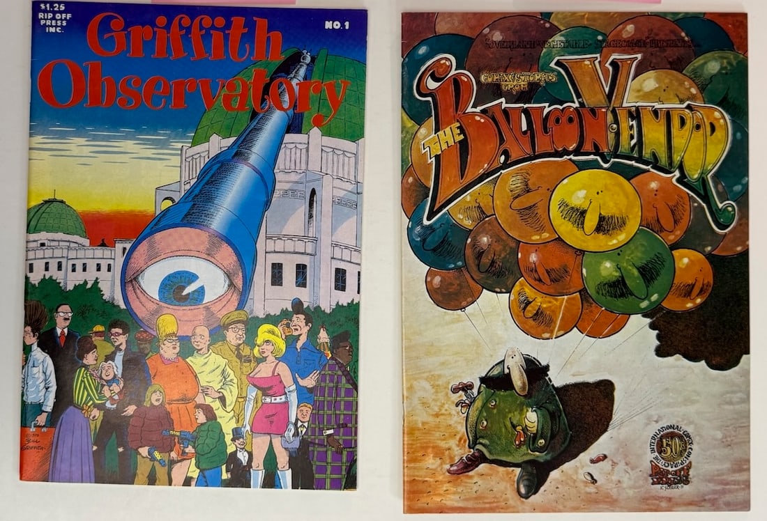 GRIFFITH OBSERVATORY #1 and THE BALLOON VENDOR #1: GRIFFITH OBSERVATORY and THE BALLOON VENDOR - ADULT Underground Comix