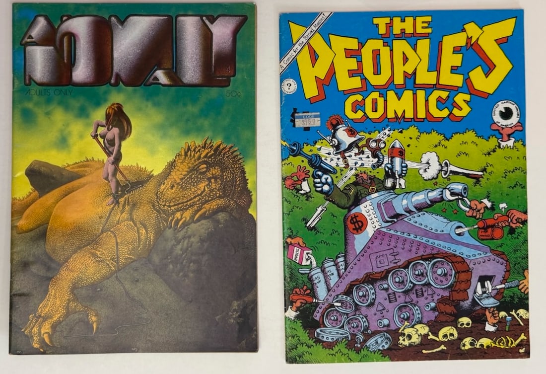 Anomaly #4 and THE PEOPLE’S COMICS #1: Anomaly #4 1ST PRESSING 1972 and R. CRUMB THE PEOPLE’S COMICS #1 4TH PRESSING 1972 ADULT Underground Comix. THE DEATH OF FRITZ THE CAT.