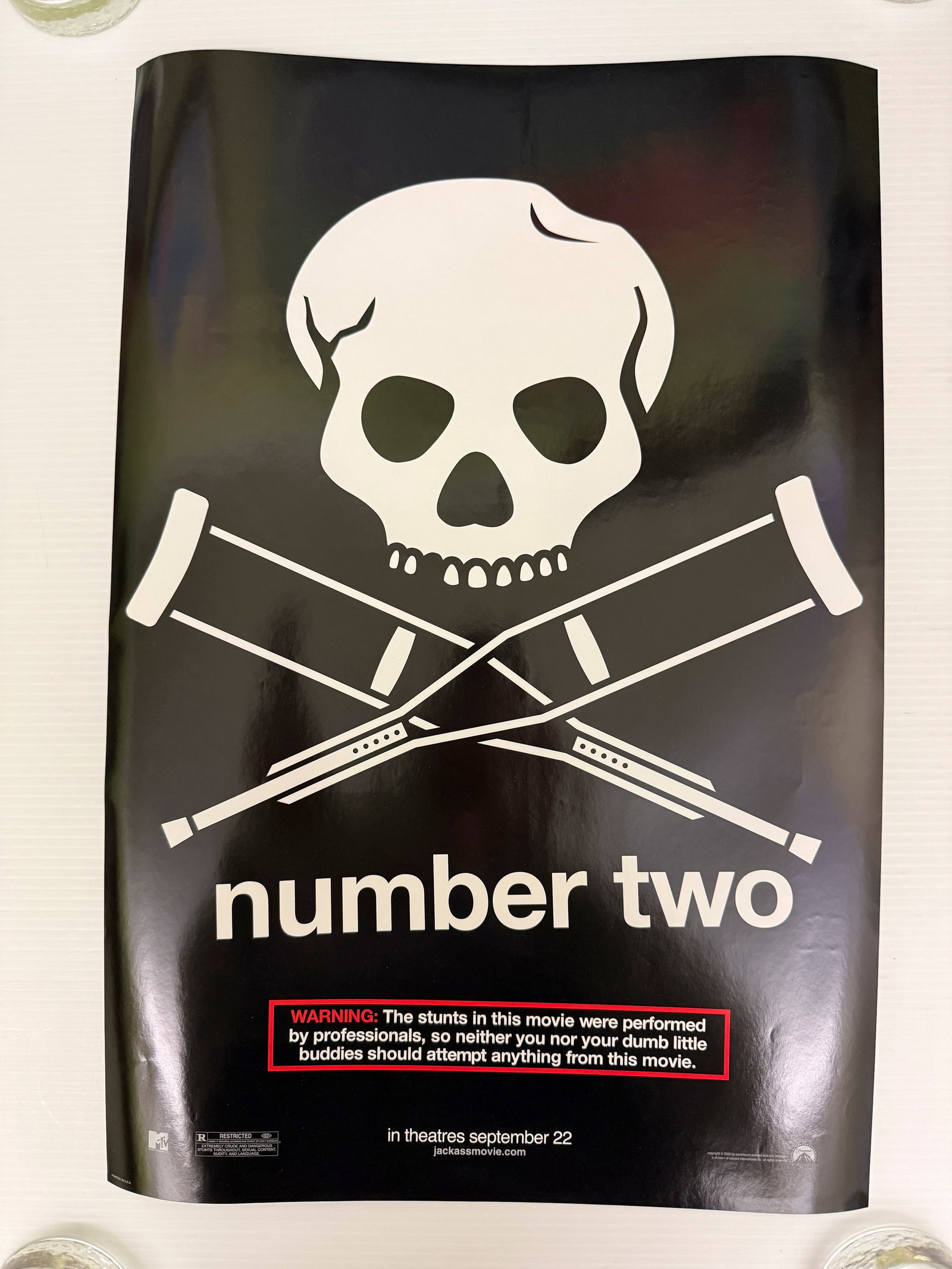 JACKASS 2 MOVIE POSTER: JACKASS TWO MOVIE POSTER. 12 x 17 x 1