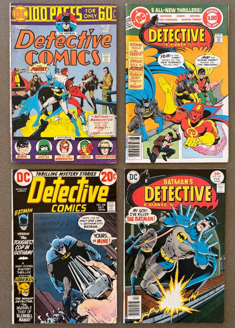 DETECTIVE COMICS with #443 100 PAGES: DETECTIVE COMICS with #443 100 PAGES. #493. #467. #428