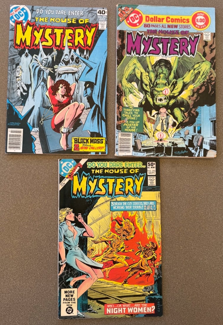 HOUSE OF MYSTERY SET: HOUSE OF MYSTERY SET WITH BONDAGE COVER #270, #252, #296