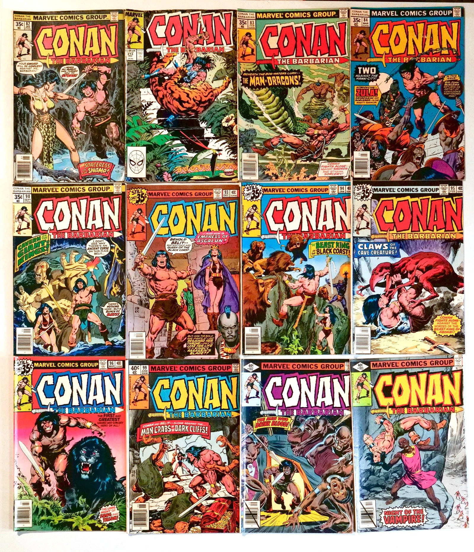 CONAN THE BARBARIAN BATCH OF COMICS with #82-#84 (1 of 3)