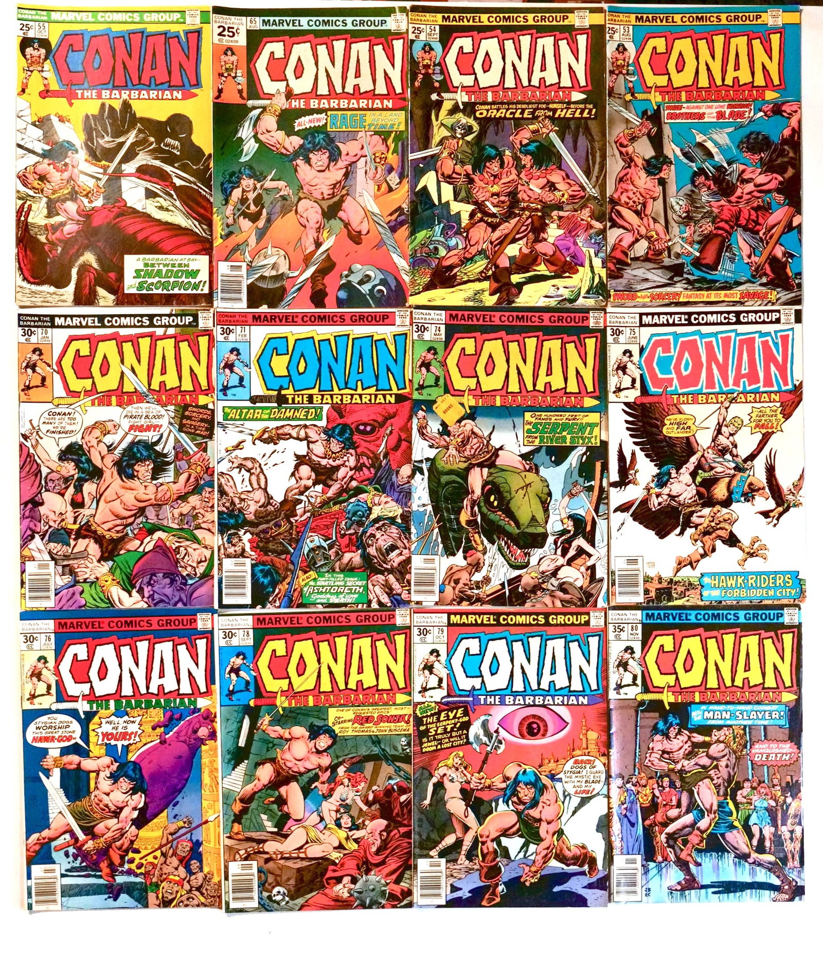 CONAN THE BARBARIAN COMIC SET WITH CONAN #53, #54 AND MORE (1 of 3)