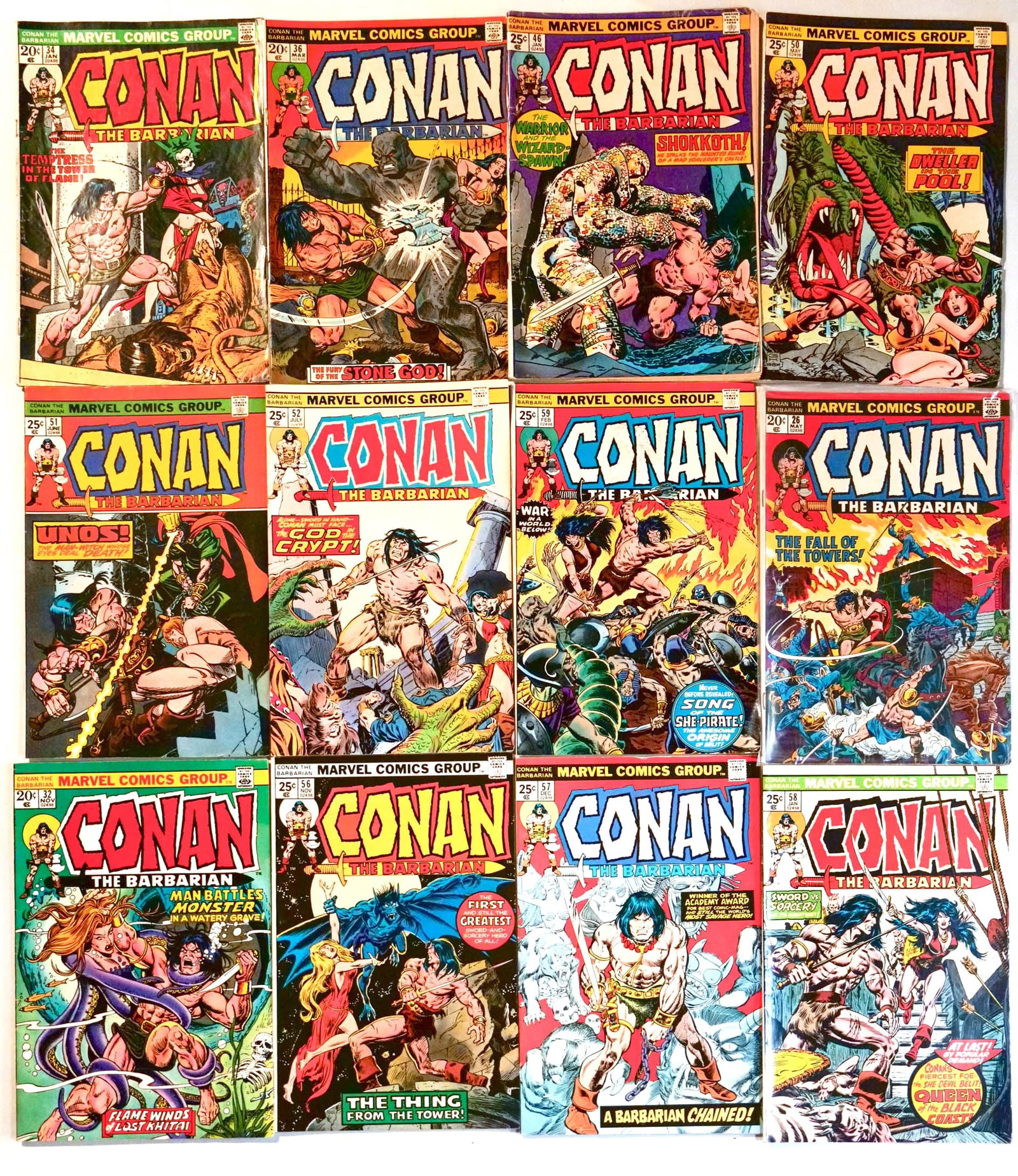 CONAN THE BARBARIAN COMIC SET WITH CONAN #26, #32 AND MORE (1 of 4)