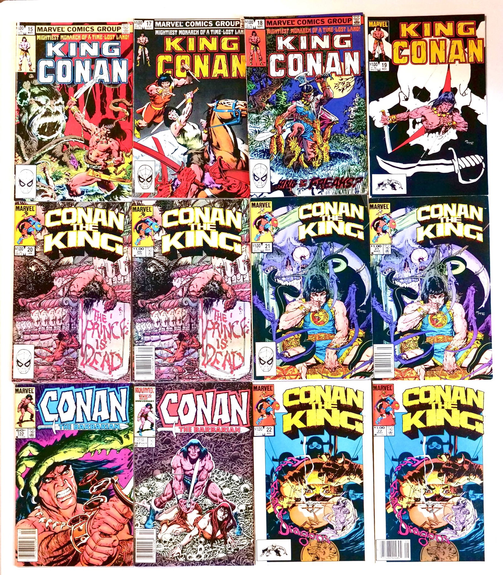 KING CONAN COMIC SET WITH KING CONAN #19 AND MORE !: CONAN THE BARBARIAN COMIC SET WITH KING CONAN. With Conan #195, KING CONAN #6 AND MANY MORE INCLUDING CONAN THE BARBARIAN.