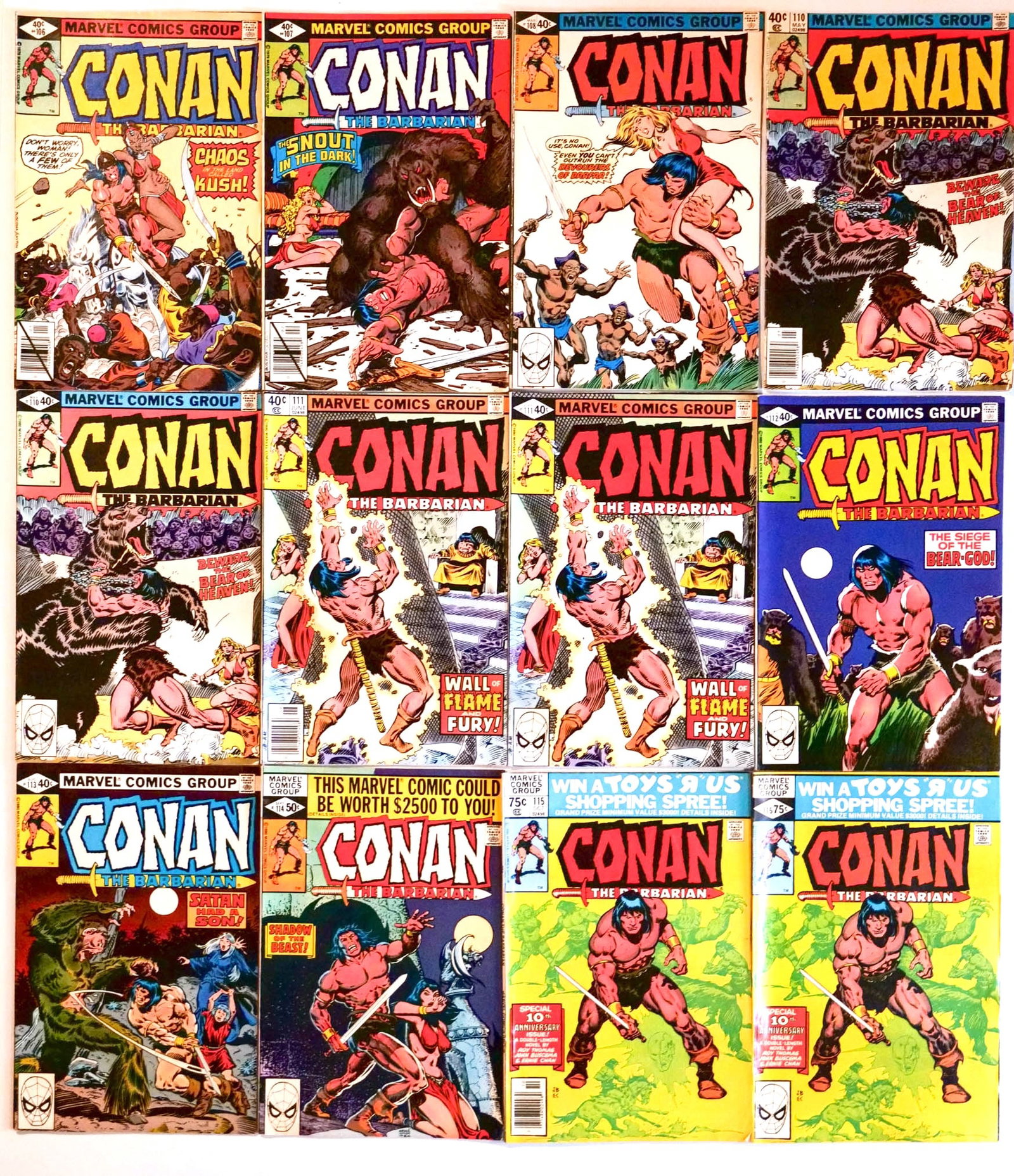 CONAN THE BARBARIAN SET WITH SPECIAL 10TH ANNIVERSARY ISSUE (1 of 2)