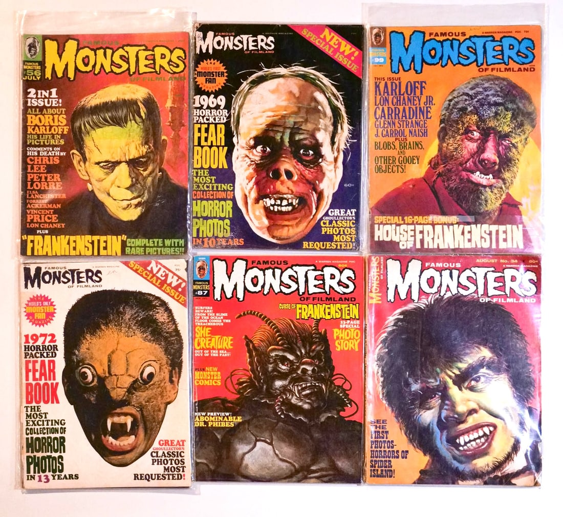 Famous Monsters Basil Gogos Cover Issues x6 (1 of 1)