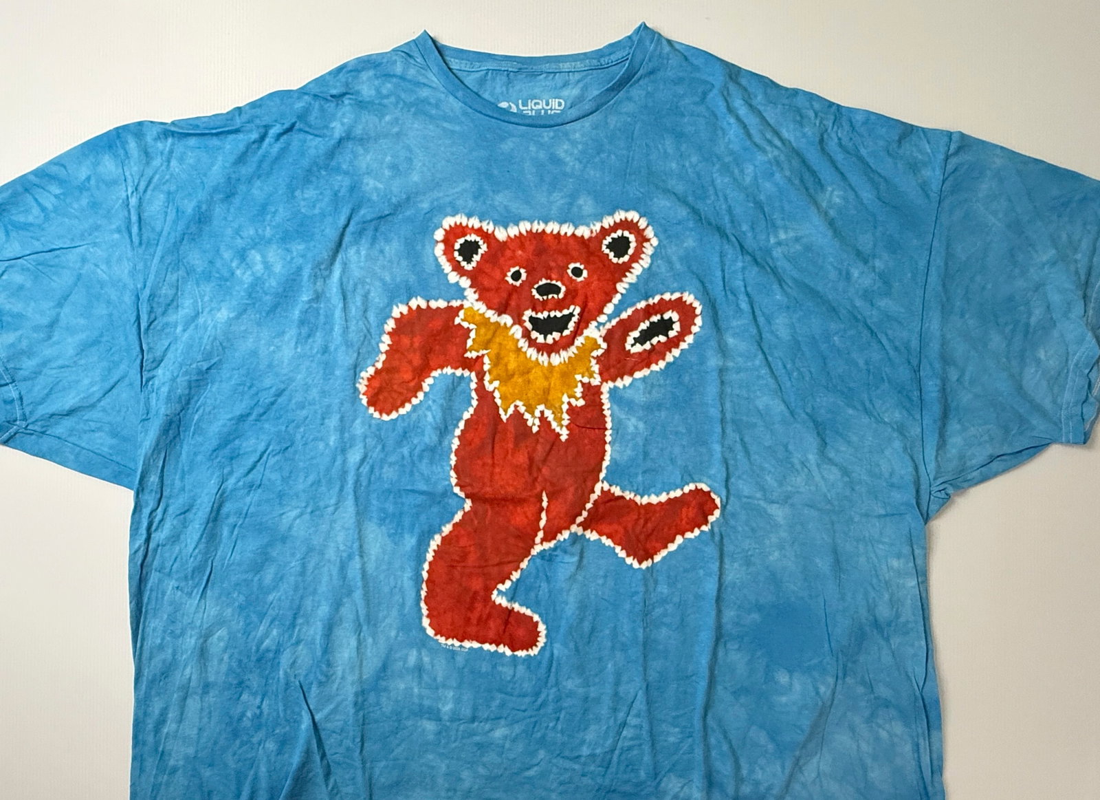 GRATEFUL DEAD - DANCING BEAR - LIQUID BLUE SHIRT: GRATEFUL DEAD - DANCING BEAR - LIQUID BLUE SHIRT. 6XL NIGHT SHIRT.