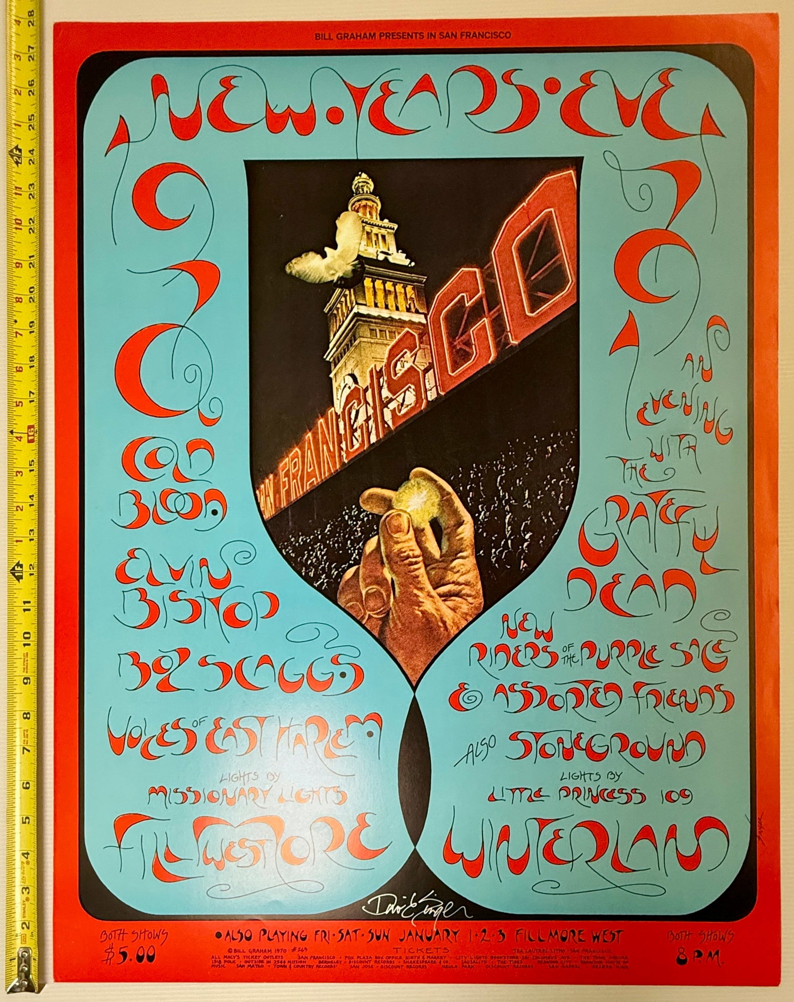 GRATEFUL DEAD - NEW YEARS EVE - WINTERLAND - SIGNED (1 of 2)