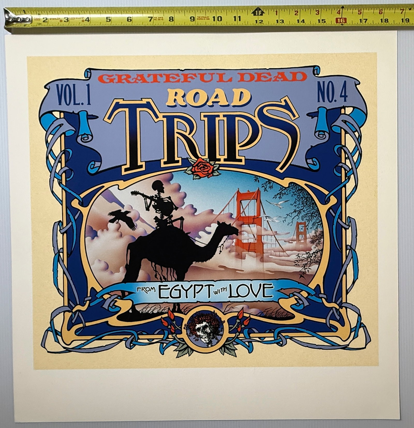 GRATEFUL DEAD - ROAD TRIPS NO. 4 - FROM EGYPT WITH LOVE SCREEN PRINT: GRATEFUL DEAD - ROAD TRIPS NO. 4 - FROM EGYPT WITH LOVE SCREEN PRINT. 19 X 19. VERY RARE. The cover art for Grateful Dead Road Trips Vol. 4, No. 4 was done by artist Scott McDougall.