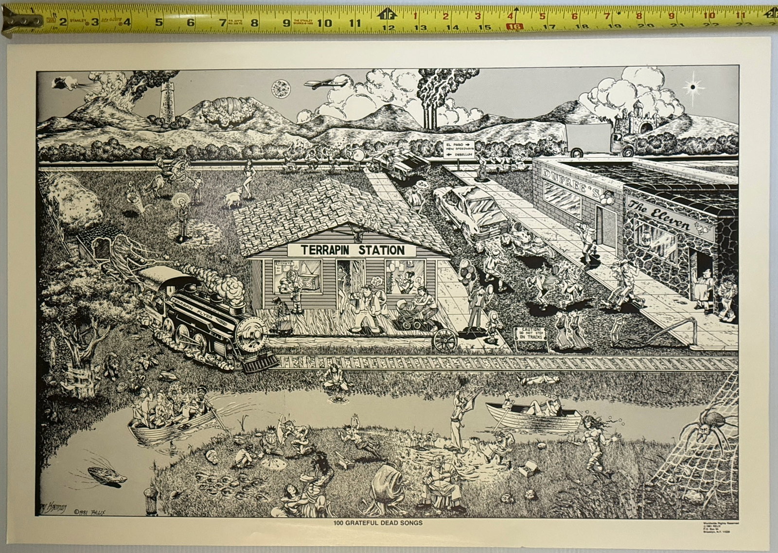 100 DEAD SONG POSTER - SMALL VERSION (1 of 1)