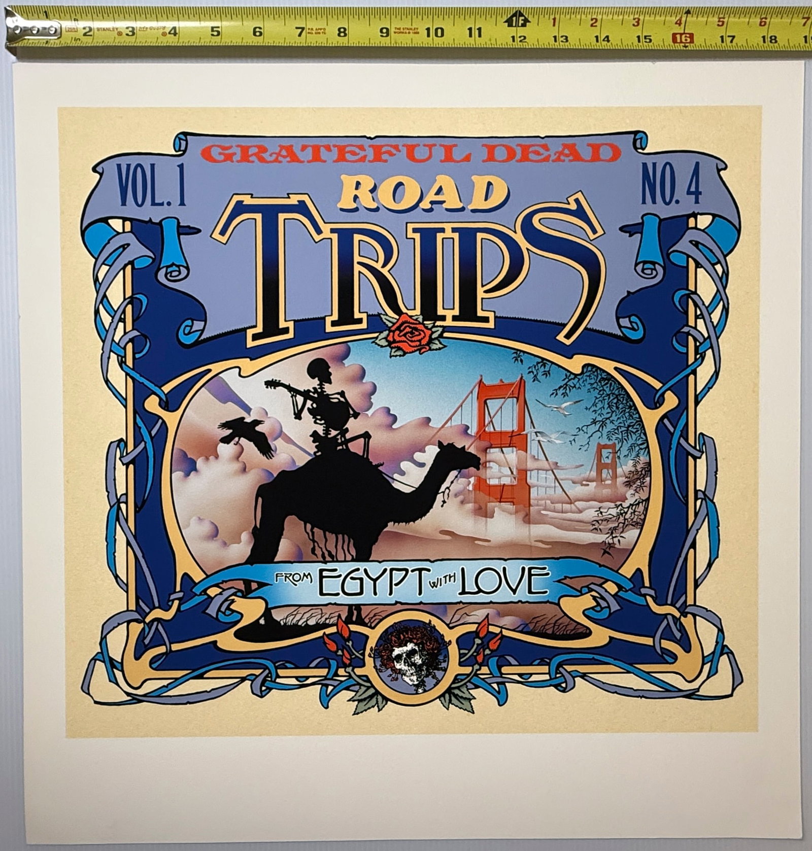 GRATEFUL DEAD - ROAD TRIPS NO. 4 - FROM EGYPT WITH LOVE SCREEN PRINT: GRATEFUL DEAD - ROAD TRIPS NO. 4 - FROM EGYPT WITH LOVE SCREEN PRINT. 19 X 19. VERY RARE. The cover art for Grateful Dead Road Trips Vol. 4, No. 4 was done by artist Scott McDougall.