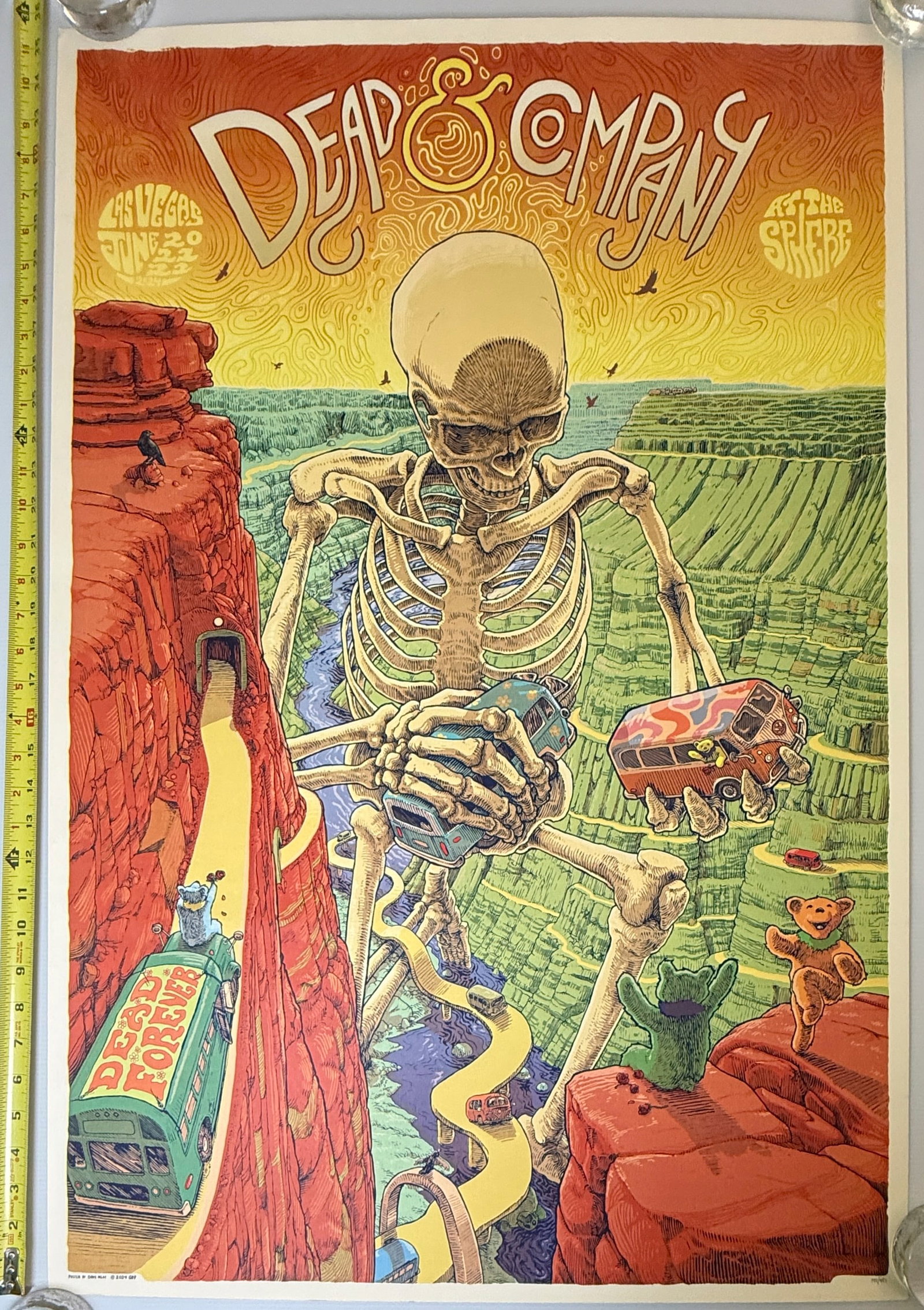 DEAD AND CO. AT THE SPHERE - 2024 - ART BY DAVE KLOK (1 of 3)