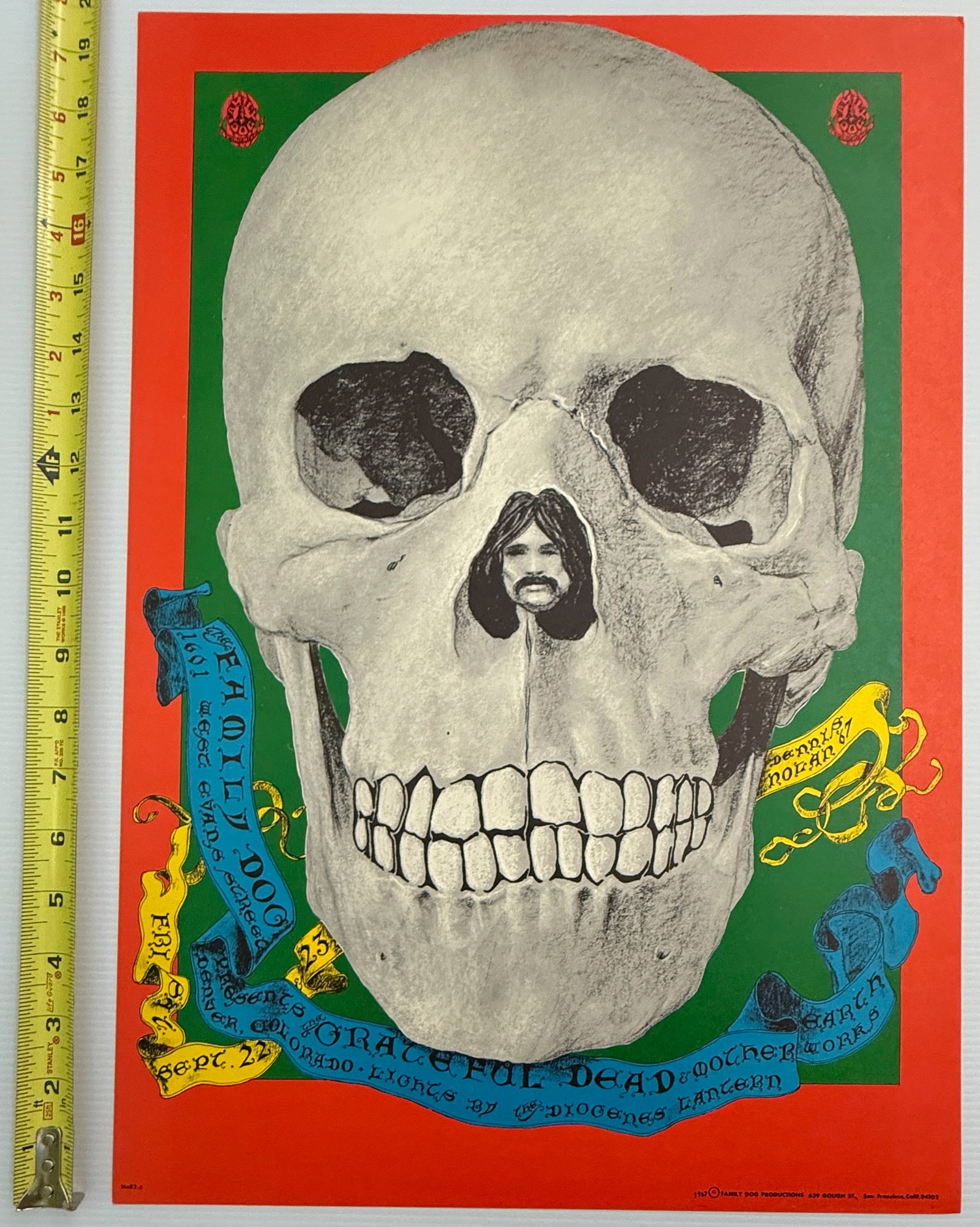 FD82 - GRATEFUL DEAD 1967 DENVER DOG POSTER (1 of 3)