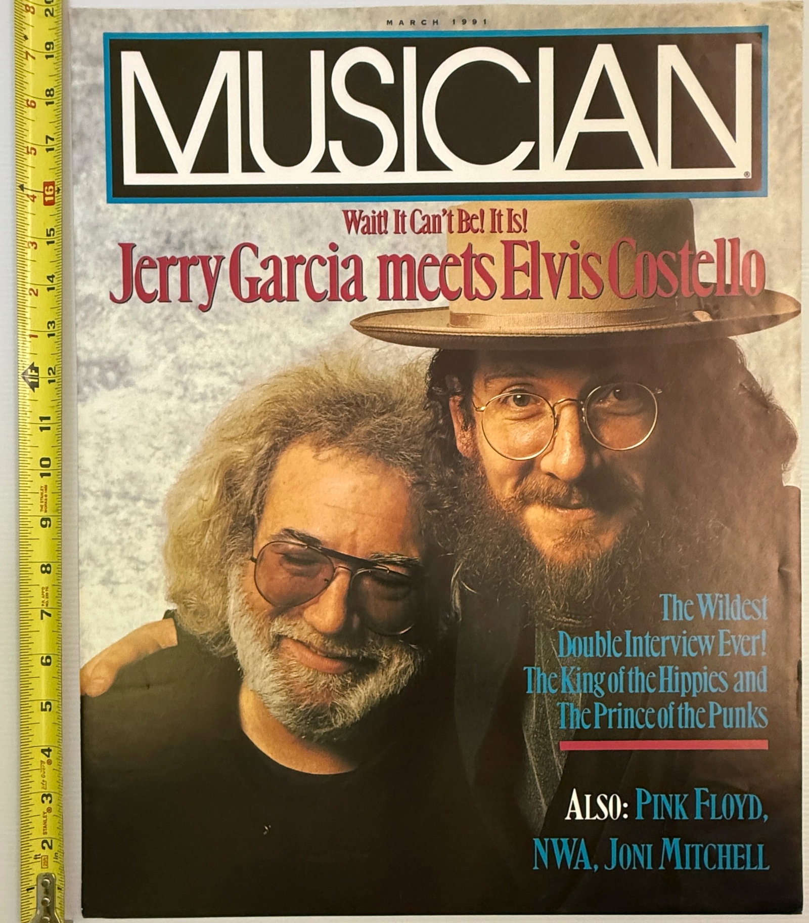 JERRY GARCIA / ELVIS COSTELLO MUSIC MAGAZINE POSTER (1 of 1)