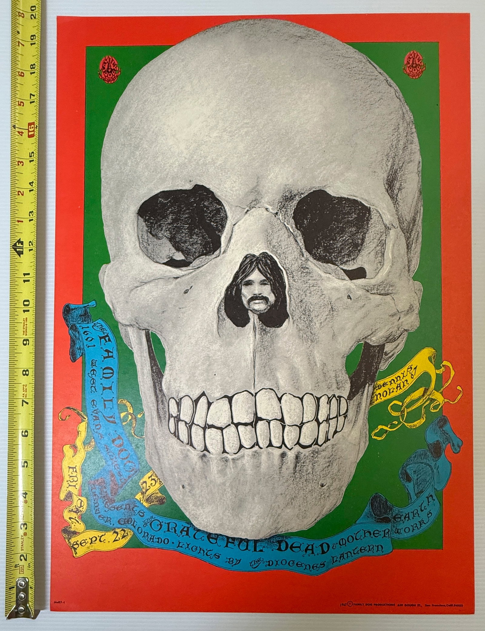 FD82 - GRATEFUL DEAD 1967 DENVER DOG POSTER (1 of 3)