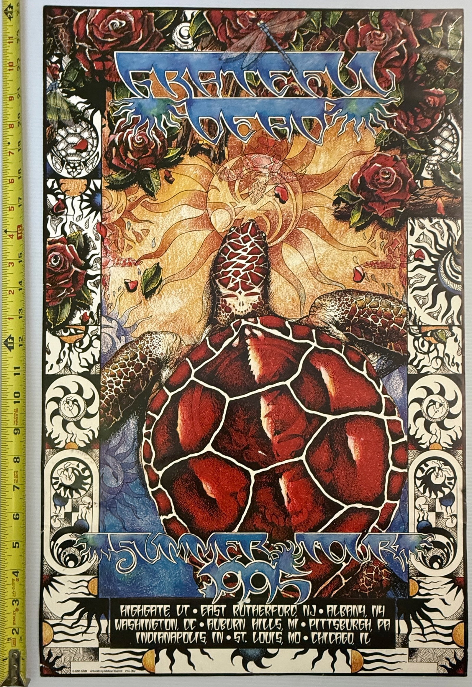 GRATEFUL DEAD - SUMMER TOUR 1995 LIMITED EDITION POSTER (1 of 3)