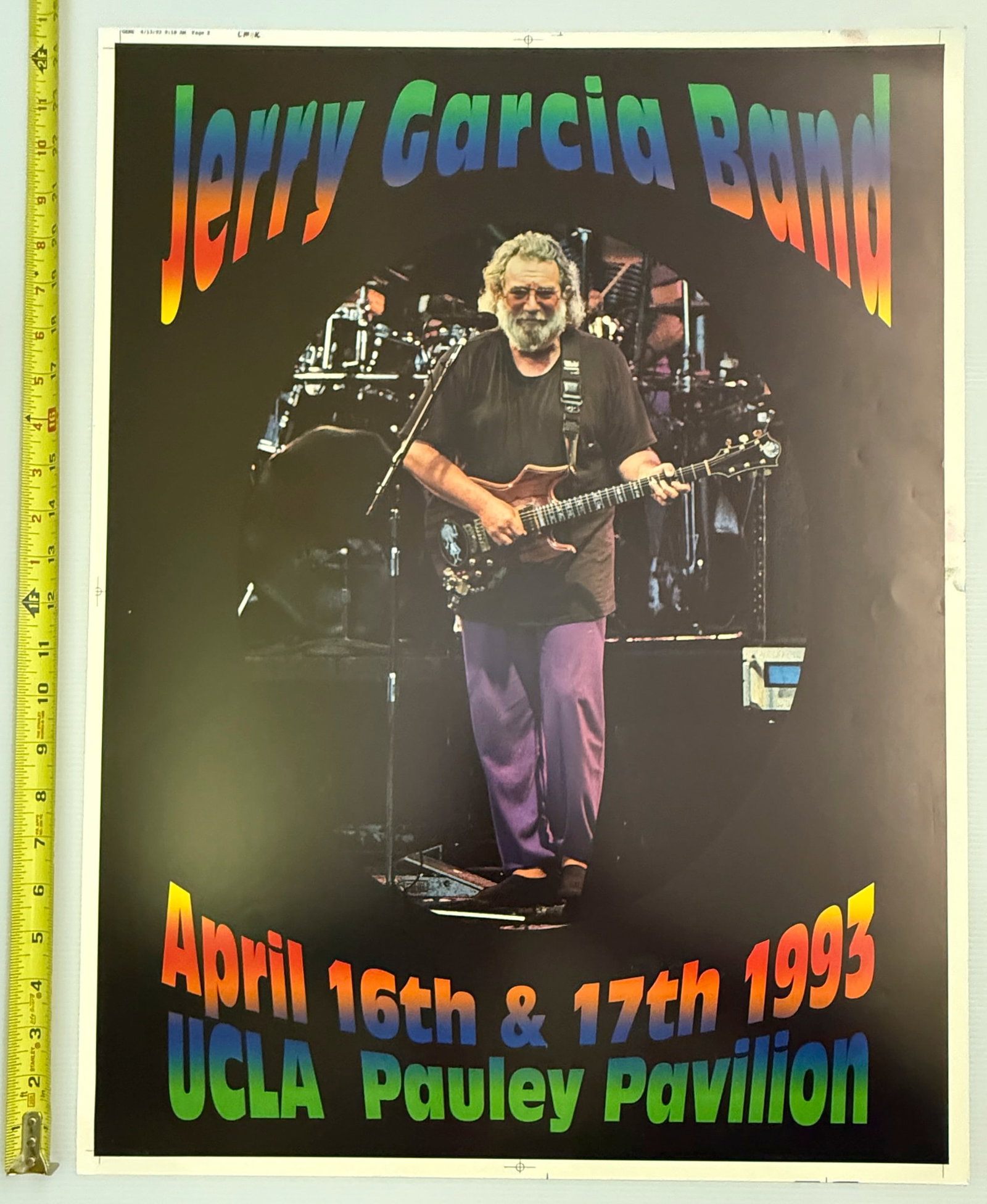 JERRY GARCIA BAND POSTER - 1993 UCLA UNCUT PROOF - RARE (1 of 2)
